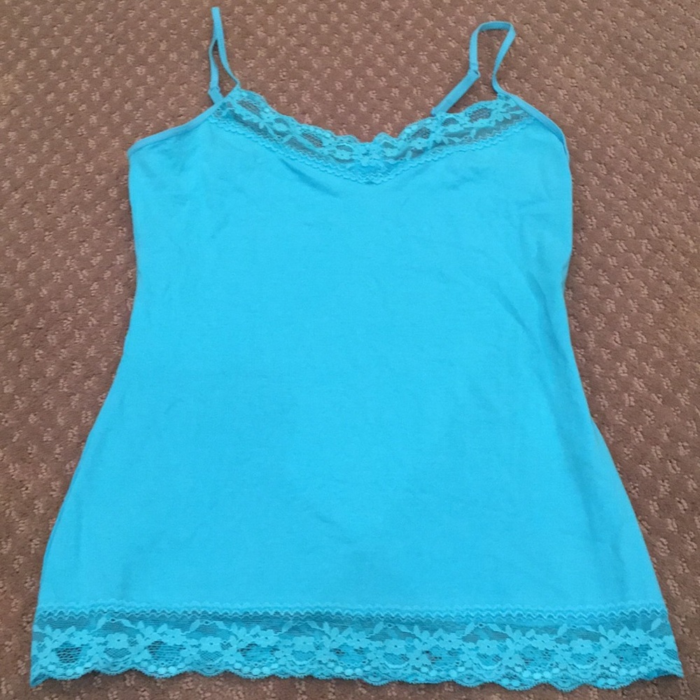 Express Spaghetti Strap Lace Tank Top